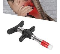 Herramienta de ajuste quiropráctico, 10 niveles, herramienta de ajuste quiropráctica portátil, ajustador de escoliosis, activador de columna, masajeador manual de columna de una sola cabeza(rojo)