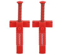 Herramienta de Albañilería, 2 Unidades Pinzas Revestimiento Ladrillo con Nivel Medición Rojo, 16,4 x 6,4 x 4,5 cm, para Mampostería y Fontanería, Plástico Resistente