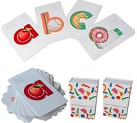 Herramienta De Alfabeto Preescolar,Letras Tarjetas Flash,Aprender El Alfabeto Sonidos 2X MáS RáPido,26 Tarjetas De Vocabulario ABC De Pcs,Leer Y Rimas Flip Books, Lectura De Juegos,2PCS