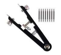 Herramienta de alicates de barra de resorte de reloj, alicates de extracción de correa de reloj con ajuste de tornillo para reparación de pines de enlace de banda, kit de pinzas de metal para