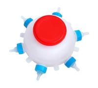 Herramienta de alimentación de leche para cachorros, biberones de lactancia de ternera de 2.5 L para cordero, de leche de cabra, 6 chupetes, equipo de bebida de granja, alimentador de leche