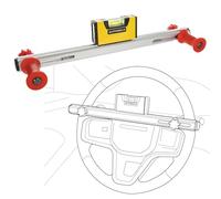 Herramienta de alineación de nivel de volante con nivel de torpedo magnético, herramienta de alineación de volante ajustable con resorte, compatibilidad universal del volante para kit de alineación de