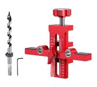 Herramienta de alineación de puertas de gabinete con sistema de escala óptica para calibración de altura y orientación de perforación de doble agujero en gabinetes estándar (C)