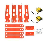 Herramienta de alineación de Ruedas, Placa de Herramienta de alineación de Puntas de medición de precisión de aleación de Aluminio, Incluye 2 Cintas métricas, Naranja
