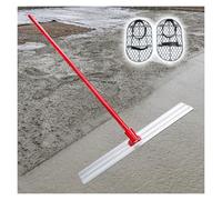 Herramienta de alisado de magnesio ajustable para acabado de hormigón con 3 asas intercambiables y paleta de 39 x 7.5 pulgadas para una superficie de cemento perfecta