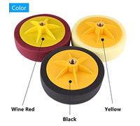 Herramienta de Almohadilla de Encerado para Pulido de Rueda de Esponja de 6 Pulgadas y 15 cm para pulidor de automóvil, Kit de Pulido de Esponja Suave y Fino Profesional Negro (Conjunto 3 Piezas