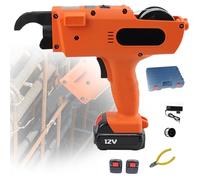 Herramienta de amarre automático de barra inalámbrica, batería de litio de 12 V, 4500 mAh, herramienta de nudo rápido para trabajadores de barras de refuerzo, ligera, 6-25 mm, velocidad de nudo de 0,8