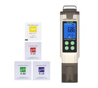 Herramienta de análisis de agua de alta precisión, pantalla de resaltado y tarea simple para pruebas de agua mineral de laboratorio de piscina, medidor cuádruple