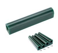 Herramienta de anillo de joyería, tubo de cera verde tallado, tubo de anillo de cera para hacer anillos, molde, tubo de cera redondo con agujero centrado, cera, duro y tubo de cera tallada en blanco