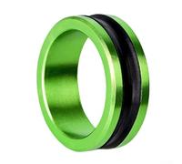 Herramienta de anillo guía de línea de pesca con cuerpo de aleación de aluminio y anillo de goma con textura antideslizante para facilitar el apriete del nudo líder y evitar la línea (1 pieza verde)