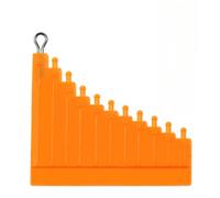 Herramienta de aparejo de pesca 4 en 1, multifunción, cortador de alambre, pelador y medidor para ajuste de línea de fluorocarbono con construcción de acero plástico naranja para accesorios de pesca