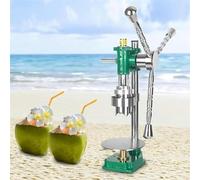 Herramienta de apertura manual de coco, abridor vertical con base de acero inoxidable y fundición, taladro de prensa manual para tiendas, mercados de frutas