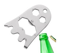 Herramienta de apertura rápida - acero inoxidable forma fantasma de seguridad abrelatas - multifuncional engranaje de cocina portátil para adolescentes mayores hombres niño