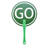 Herramienta de aprendizaje de inglés de Señal de mano Go/Staop Señal de advertencia de calle de doble Ayuda didáctica para Ayuda de inglés para la escuela