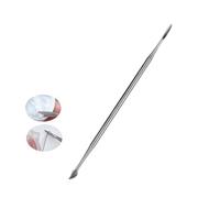 Herramienta de arte de uñas con diseños de doble extremo de acero inoxidable para uso en salones, manicura profesional y decoración de uñas