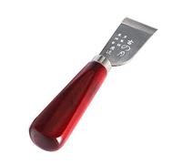 Herramienta de artesanía en cuero: cuchillo de corte de cuero con mango de madera y pala para trabajar el cuero (acero inoxidable)