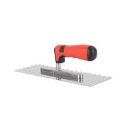 Herramienta de azulejos de acero inoxidable cuadrada con muescas planas para albañilería, herramienta manual para instalación de azulejos de pared, paleta de alisado