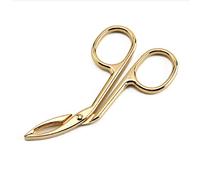 Herramienta de belleza for el cuidado de las cejas, recortadora, prácticas pinzas for cejas, depilación facial, maquillaje de metal duradero, removedor de vello de nariz, dorado(Gold)