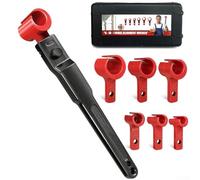 Herramienta de bisagra ajustable resistente para alinear armarios para puertas con bordes de marco mientras mantiene la integridad con el tiempo (7 piezas)