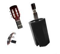 Herramienta de bobinador hexagonal de 6 mm para guitarra y bajo, adecuada para modelos eléctricos y acústicos, construcción compacta y ABS para cambios rápidos de cuerda (negro)