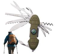 Herramienta de Bolsillo - Abrebotellas Plegable Multifuncional - Pequeña Multiherramienta para Camping con Tijeras - para Senderismo Caza Supervivencia Reparación de Bicicleta Hombres Papá Esposo