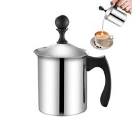 Herramienta de bomba de espumador de mano, batidor de crema de 18 cm, creador de diseño moderno de espuma manual, construcción duradera, ayuda suave para cubrir bebidas, capuchino, latte taza, hogar