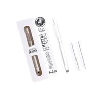 Herramienta de borrador retráctil estilo clic, construcción segura para niños, corrección detallada con punta de borrado, funda para bolígrafo, sin manchas