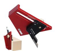 Herramienta de búsqueda central: medidor de marcado central, diseño compacto con regla de alta precisión, aleación de aluminio para construcción de tuberías de carpintero de construcción de escaleras