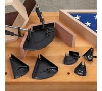 Herramienta de búsqueda de ángulos de aleación de aluminio con abrazadera de regla de medición de múltiples ángulos para cubrir carpintería, ajustes de 22,5 a 180 grados para cortes precisos (180