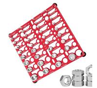 Herramienta De Búsqueda De Tamaños De Pernos - Herramienta De Dimensionamiento De Metal Para Montaje En Pared - Medidor De Roscas | Para Padre Novio Abuelo Tío Hombres Experto Garaje Casa