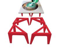 Herramienta de caballete de arte triangular - Soportës de soporte para vertido de lienzo - Soportes de lienzo para vertido de acrílico - Soportes de Lieńzo de 4 piezas - Ideal Paŕa, verter, roc