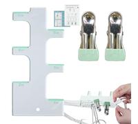 Herramienta de calibre de - Regla de tejido acrílico de calibre para colgar plantas de de 15,8x7,7 cm con clips de metal, herramienta de medición para colgar plantas de bricolaje | Pla