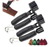 Herramienta de cambio de cuerdas para guitarra, con púas antideslizantes y cortacuerdas integradas, juego de 2 extractores de clavijas de caballete, para músicos principiantes y confirmados conciertos