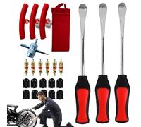 Herramienta de cambio de neumáticos | Herramienta de extracción de neumáticos de motocicleta resistente - Cambiador de neumáticos portátil con herramienta de válvula protectora de llanta y más