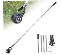 Herramienta de césped de Edger, Manual Lawn Edger, 67.3 pulgadas Manual de césped con 4 secciones Mango de acero inoxidable, herramienta de pastor de hierba giratoria con rueda, borde de jardín para