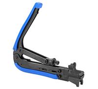 Herramienta de compresión universal, Herramienta de engarzado con conector F RG59/RG6/RG11/75-5/75-7 Alicates de engarzado coaxial ajustables, Acero endurecido para herramientas (azul)