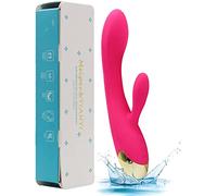 Herramienta de conejo eléctrica inalámbrica para mujeres, vibradores de placer para hombres y mujeres, impermeable y fácil de limpiar, carga rápida USB (rosa)