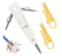 Herramienta de conexión APOMOONS LSA, herramienta de conexión Lsa Plus para red Cat 7 con 2 cortadores de cable, herramienta de red para caja de red RJ45 (gris)