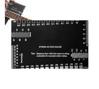 Herramienta de configuración de guitarra: balancín de traste de acero inoxidable y medidor de acción de cuerda con marcas imperiales métricas para mujeres, hombres y músicos, perfecto para escenarios,