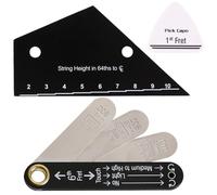 Herramienta de configuración de guitarra con calibre de varilla de armadura de precisión y regla de acción de cuerda para ajustes fáciles en guitarras eléctricas, acústicas, bajos, grado profesional