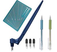 Herramienta de Corte Arte Cuchillos, Cutter Precision, Hoja Giratoria de 360 Grados de Acero Inoxidable, con 3 Cuchillas de Repuesto, 1 Alfombrilla de Corte y 2 Cuchillo de Arte, para Manualidades