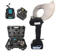 Herramienta de corte de alambre eléctrica inalámbrica, cortador de alambre de trinquete con baterías recargables y caja de herramientas, tijeras de cable industriales para aluminio, cobre y cable