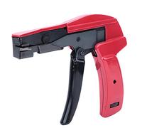 Herramienta de Corte de Sujeción con Pistola para Bridas, Brida para Cables de Nailon de 2,4 a 4,8 Mm, Ajuste Manual de Tensión Rojo y Negro