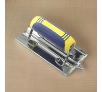 Herramienta de corte manual de hormigón de acero inoxidable para ranuradora con extremos curvados y borde radiado, mango ergonómico para acabado de cemento de yeso, sin remaches