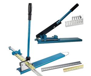 Herramienta de corte manual de riel DIN, máquina de corte de tronco superior de banco, cortador de riel de doble ranura con deslizador de transferencia, para cortar acero ranurado y aluminio