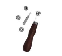Herramienta de costura manual para cuero con rueda de separación ajustable de la marca para hacer patrones precisos