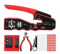 Herramienta de crimpado de alambres | Mango ergonómico resistente | Pinza de crimpado manual para electricistas - para hogar, fábrica, garaje, manitas, principiantes, profesionales y técnicos