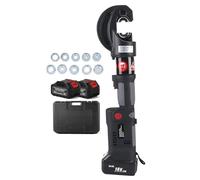 Herramienta de crimpado de cables hidráulicos eléctricos, 6-400 mm², kit de crimpadora de 120 KN con 12 troqueles para cuerda de alambre, crimpadora eléctrica alimentada por batería para conexiones