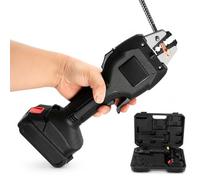 Herramienta de crimpado de cables inalámbrica de 16 kN con 6 matrices y estuche.