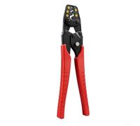 Herramienta de crimpado de terminales de alambre de trinquete, conectores no aislados, acero de alto carbono, mango ergonómico, kit de reparación eléctrica de 29 cm (HS-16MA)